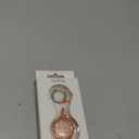 Elegant Metal Keychain Holder Case Compatible with AirTag for Women Girl (Rose Gold)