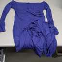 YnimioAOX Maternity Long Dress Ruffles Elegant Maxi Photography Dress Stretchy Slim Gowns for Photoshoot (Royal Blue)