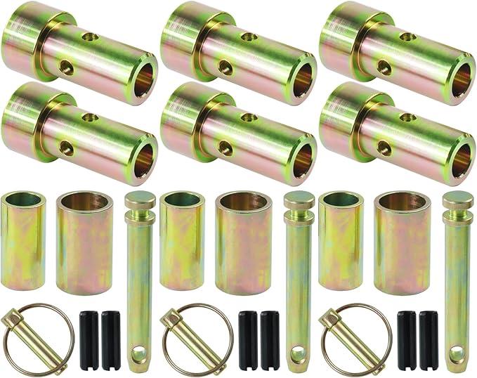 POSEAGLE 2 Pack TK95029 Cat 1 Quick Hitch Adapter Bushing Kit with S07070200 Top Link Pin and Heavy Duty Lynch Pin with Ring Replaces S14114400 for Category I 3Point Hitch Tractors