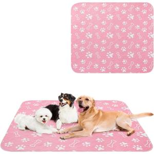 BEAUTYZOO 2 Pack Washable Pee Pads for Dogs, Reusable Puppy Pads for Potty Training, Waterproof Super Absorbent Whelping Pads Mats Non Slip Against Urine for Small Medium Dogs Cats, 48" x 48"
