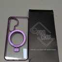 STERKER Designed for Samsung Galaxy S25 Case Magnetic Ring Stand [Military Grade Drop Protection][Compatible with Magnetic] Not Yellowing Slim S25, Clear Purple