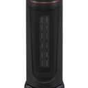 PROFUSION HEAT 19in. Tower Ceramic Heater with Oscillation 2 heat settings (750 W/1,500 W) with fan-only setting Adjustable thermostat Built-in carry handle at rear Mesh grill for safety 19" height Overheat protection PUSION Safety tip-ove