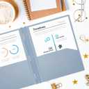 3 x H4D Plastic 2 Pocket Folders with Prongs, Letter Size, Pastel Colors, 6 Pack