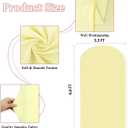MODFUNS Light Yellow Arch Cover 3.3x6.6ft Spandex Wedding Arch Cover Stretchy Chiara Arch Backdrop Covers Double Sided Arch Stand Covers Arch Wall Backdrop Covering for Happy Birthday Party Arch Stand