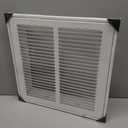 Fits 12x12 Duct Opening | Steel Return Air Filter Grille by Handua [Fixed Hinged] for 1-inch Filters | Vent Cover Grill for Sidewall and Ceiling | White | Outer Dimensions: 14 5/8"W X 14 5/8"H