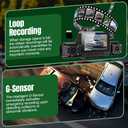 4 Channel Dash Cam,360 All-Around View Front Rear Left Right Inside Car Camera,3" IPS Screen,4-Way Dash Cam with 24H Parking Mode,Built-in GPS,8 IR Night Vision,G-Sensor,Free TF Card Included