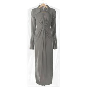 50 Pack 23.6"x70" Garment Bags for Hanging Clothes, Thick Clear Plastic Dry Cleaning Covers for Closet Storage & Travel