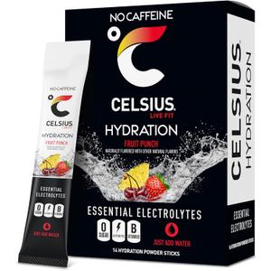 CELSIUS Hydration Fruit Punch, Sugar Free Electrolyte Hydration Drink Mix (Pack of 14) (EXP 08/01/27)