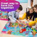 QUOKKA Giant Floor Puzzles for Kids Ages 4-6 - 2x3 Feet Extra-Thick 48 Pieces Toddler Puzzle Ages 3-5  Mermaid Educational Activity for Boys Girls  Premium Box with Sturdy Handle & Magnetic Closure