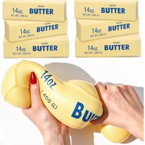 10in Giant Butter Squishy Shaving Cream Filled,14oz Squeeze Stress Balls,Large Butter Stick Stress Relief Slow Rising Fun for Anxiety Relief Party Favors ,Large Slow Rising squishys(Stretchable) (big)