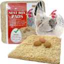 Nest Box Pads for Chicken Nesting Boxes - 13 x 13 Pads Made in USA from Sustainably Sourced Aspen Excelsior