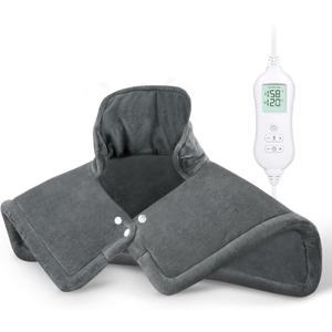 NOWWISH Heating Pad for Neck and Shoulder Pain Relief, Fast Heating, Auto Shut Off, Mothers Day Gifts for Mom, Birthday Gifts for Women Men Dad Wife Husband, Grey, 17"x23" (Gray)