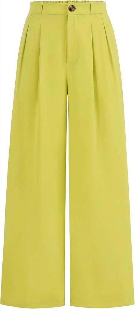 Wide Leg Pants for Women 2026 Dressy High Waisted Button Trousers, Large