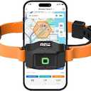 RPZ GPS Wireless Dog Fence Collar with App, No Subscription, 2-in-1 Wireless Dog Fence & Training Collar, IP67 Waterproof Rechargeable Electric Fence Collar for Outdoor Dogs, Orange