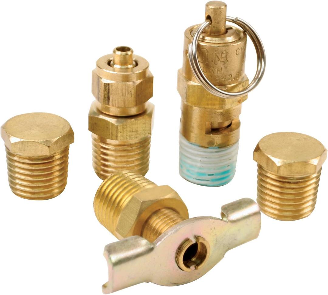 Viair 90005 Tank Port Fittings Kit, Gold