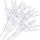 50PCS Stems Artificial Bouquet DIY Crafts Acrylic Bead Drops Flower Branches Bead Sprays for Wedding DIY Crafts