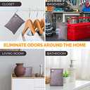 Activated Charcoal Odor Absorber for Strong Odors in Car, Closet, Shoe, Basement. 10 Activated Charcoal Bags Odor Absorbers for Home. Bamboo Charcoals Air Purifying Bag Charcoals Deodorizer Eliminator