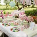 40PCS Hawaiian Luau Party Decoration, Luau Decoration Aloha Tropical Palm Leaves Tableware Supplies Hawaii Disposable Plates, Napkins, Party Supplies for Birthday Summer Kid