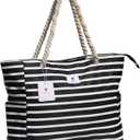 OVERSIZE BEACH BAG Large Tote Bag for Women Waterproof Sandproof with Dry Wet Compartment for Pool Gym Travel