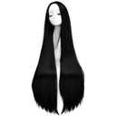 AGPTEK Wig, Synthetic Wig for Women, 40 Inch /100 cm Straight Long Wig Part in the Middle Anime Costume, Great for Party, Cosplay, Daily-Use and Festivals (Black)