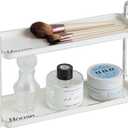 3.54 Inch Desktop 2-Layer Storage Rack,Countertop Storage Shelf for Bathroom, Kitchen, Living Room, Bedroom, Dressing Table,White