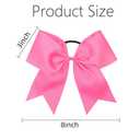 Oaoleer 21PCS 8" Large Cheer Bows Hot Pink Bows Jumbo Cheerleader Bow with Ponytail Holder Elastic Band Handmade for Cheerleading Teen Girls College Sports