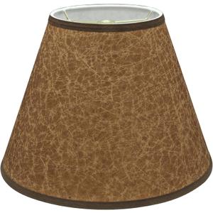 Aspen Creative 32622 Transitional Empire Shape Spider Construction Lamp Shade in Cider Brown, 6" Top x 12" Bottom x 9" Slant Height