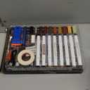 Laminate Wood Floor Repair Kit, Wax Melting Tool with Display, Hard Wax Filler, Marker Pen, Furniture and Countertop Repair Set, Blue