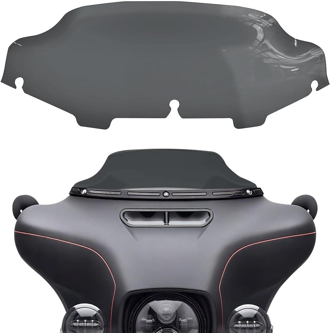 6" Windshield Windscreen for 2014-2024 Harley Davidson Touring Street Glide Electra Glide/Ultra Limited/Tri Glide FLHT FLHX FLHXS FLHTK, Smoke