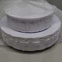 Tinybee 60PCS White Plastic Plates - Heavy Duty White Disposable Plates, Elegant Plastic Plates for Bridal Shower, Wedding and Party Including 30 Dinner Plates 10 '' & 30 Dessert Plates 7.5 ''