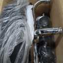 Round Rolling Stools PU Leather Seat Height Adjustable Swivel Stool with Wheels Black