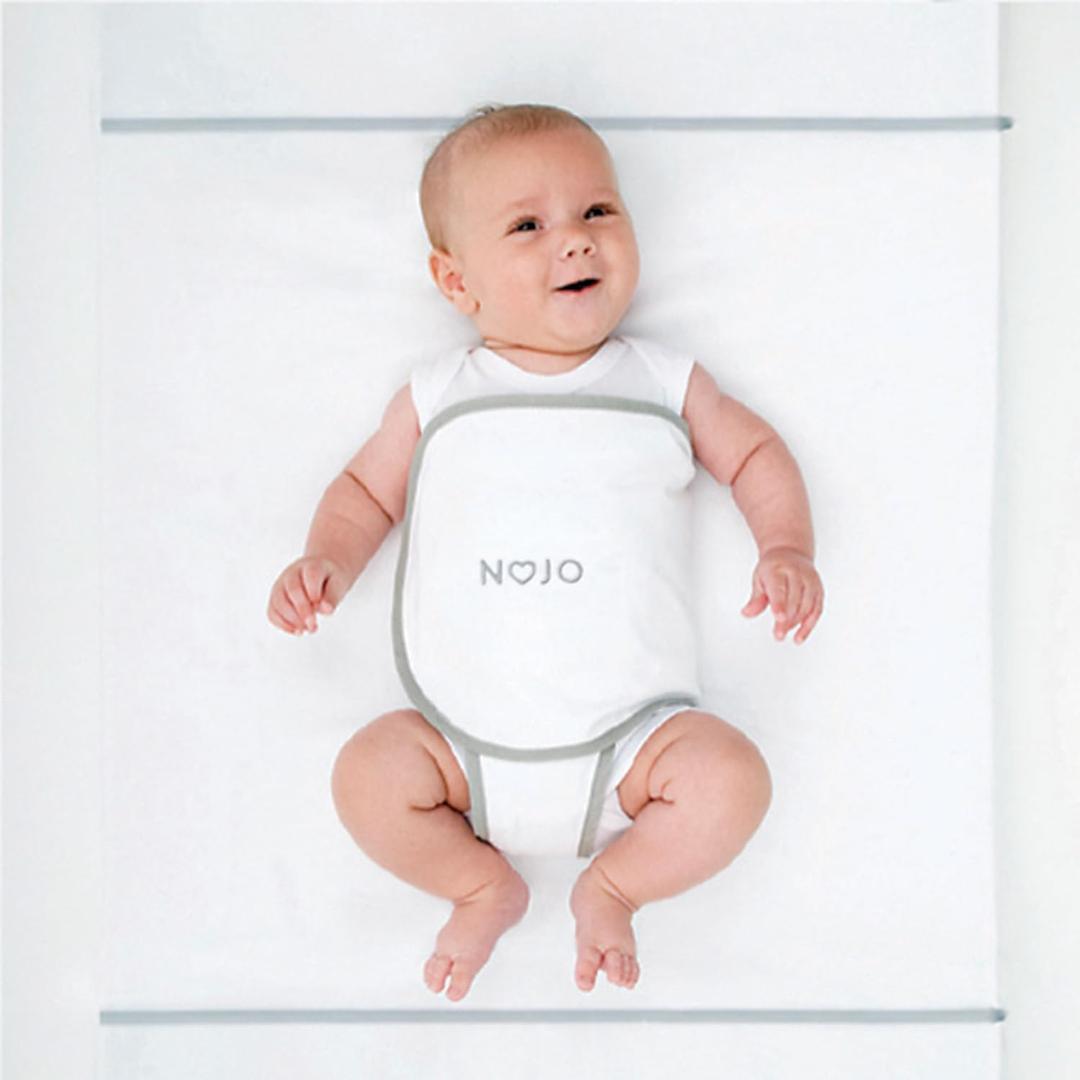 NoJo Safe Sleep Swaddle Blanket for Crib Safety for Newborns and Infants  Safe, Anti-Rollover Blanket, White (1 Count (Pack of 1))