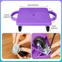 Jerify 4 Pieces Sports Scooter Board Bulk Sitting Board with Handles Plastic Casters Sport Flat Scooter for Kids Children Gym Indoor Outdoor Activities Play Equipment (Colorful)