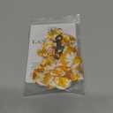 Lanyardio Stretchy Scrunchie Lanyard for ID Badges Keys, Cute Teacher Lanyard for Women with 2 Card Holders 19.6 Inch (Yellow Flower)