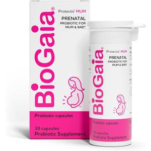 BioGaia Protectis Mum | A Prenatal Probiotic | Helpful for Mom & Baby | Support Baby's Developing Digestive & Immune Systems | Boosts Mom's Immune Defenses & Promotes Good Digestive Health | 30 Count, Best Before 10 202