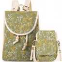Goodhan Vintage Embroidered Women Backpack Ethnic Travel Handbag Shoulder Bag