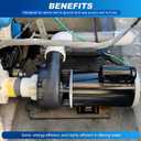 3721621-1D 4 HP Hot Tub & Pool Spa Pump Compatible with Waterway 3721621-1D, 4HP Dual Speed Replacement Pool Spa Pump, Executive 56 Frame, 230V, 12.0/4.4 AMPS SF, 3450/1725 RPM, 60 HZ, 2" Plumbing