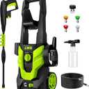 Pressure Washer, Portable Power Washer, 4 Quick Connect Nozzles, High Pressure Cleaning Machine for Car Fence Driveway Patio Washing and More(Light Green)