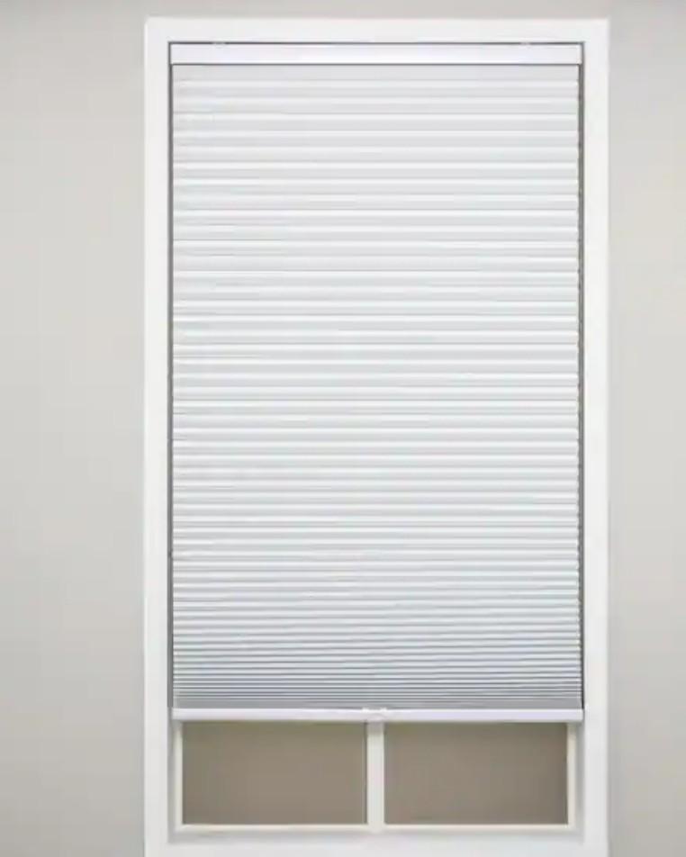 White Cordless Blackout Polyester Cellular Shades - 70 in. W x 48 in. L