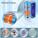 2 x 60x-120x Mini Pocket Microscope for Kids Adults, Portable Handheld Microscope with Microscope Slides, Miniscope Portable Microscope for Kids Little Scientist Students School Minilabsters Education