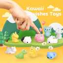 30 Packs Valentine's Day Cards with Mochi Squishy Toys, Mini Kawaii Stress Relief Squishy Toys Sets for Kids, Valentine's Day School Classroom Prizes, Valentine Exchange Gift