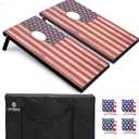 Cornhole Set 4x2 and 3X2 Regulation Size Corn Holes Sets with Carrying Bags & 8 Bean Bags Cornhole Boards Bean Toss Games for Adults Family Outdoor Beach Lawn Outside Backyard Games