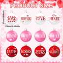 54 Pcs Valentine's Day Hanging Decorations Set Hanging Foil Swirls Decor Ball Ornament Ceiling Decorations for Valentines, Anniversary, Birthday Party Supplies(Red Pink White)