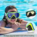 Seago Kids Swim Goggles Snorkel Diving Mask for Youth(5-15), Anti-Fog 180 Clear View