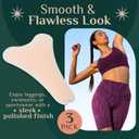 2 x Invisible Silicone Pads for Women  Reusable Seamless Inserts | Smooth Front Guard for Leggings, Swimwear & Activewear (3 Pack) Beige