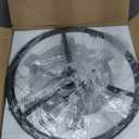 TOULMJ 6-Light Black Semi Flush Mount Ceiling Light, 16.53'' Modern Entryway Light Fixtures, Farmhouse Light Fixtures Flush Mount Chandelier for Kitchen Island Laundry Hallway Dining Room