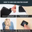 Heated Scarf for Women Men Rechargeable Heated Scarves Blanket with Battery Pack Neck Heat Pad Electric Scarf Heated (M)