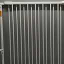 Yeagle Extendable Rolling Guard, Adjustable Dog Gate 33-51" for Stairs Doorways Hallways, No Bottom Rail, White Metal Pet Barrier with Wheels, One-Hand Operation, Dual-Side Opening