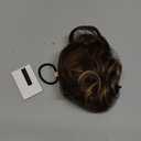 REECHO Ponytail Extension, 9" Claw Clip in Short Curly Wavy Pony Hair Extension Jaw Clip on Pony Tail HP001 Hairpiece for Women - Chestnut Brown with Golden Highlights