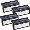 Luposwiten Solar Lights Outdoor Waterproof 100 LED Solar Powered Outdoor Lights, Motion Sensor Outdoor Lights for Front Door, Yard, Garage, Garden, Patio, Deck (4 Pack)